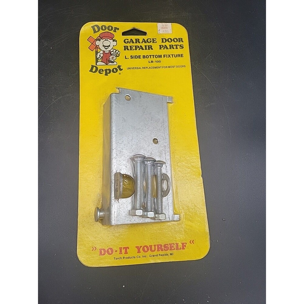 Door Depot Garage Door Repair Parts- L Side Bottom Fixture NOS VTG LB-100
